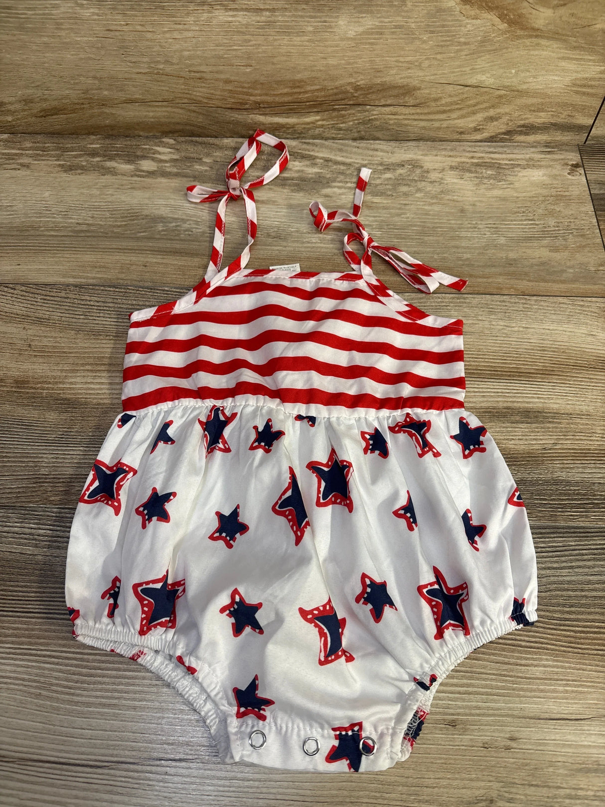 Fourth Of July Bubble Romper White sz 12m