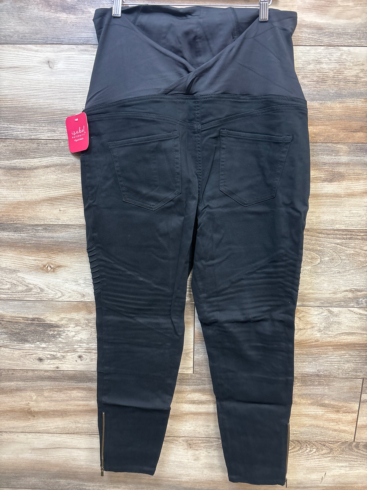 NEW Isabel Maternity Crossover Panel Utility Jeggings Black sz 14/Large