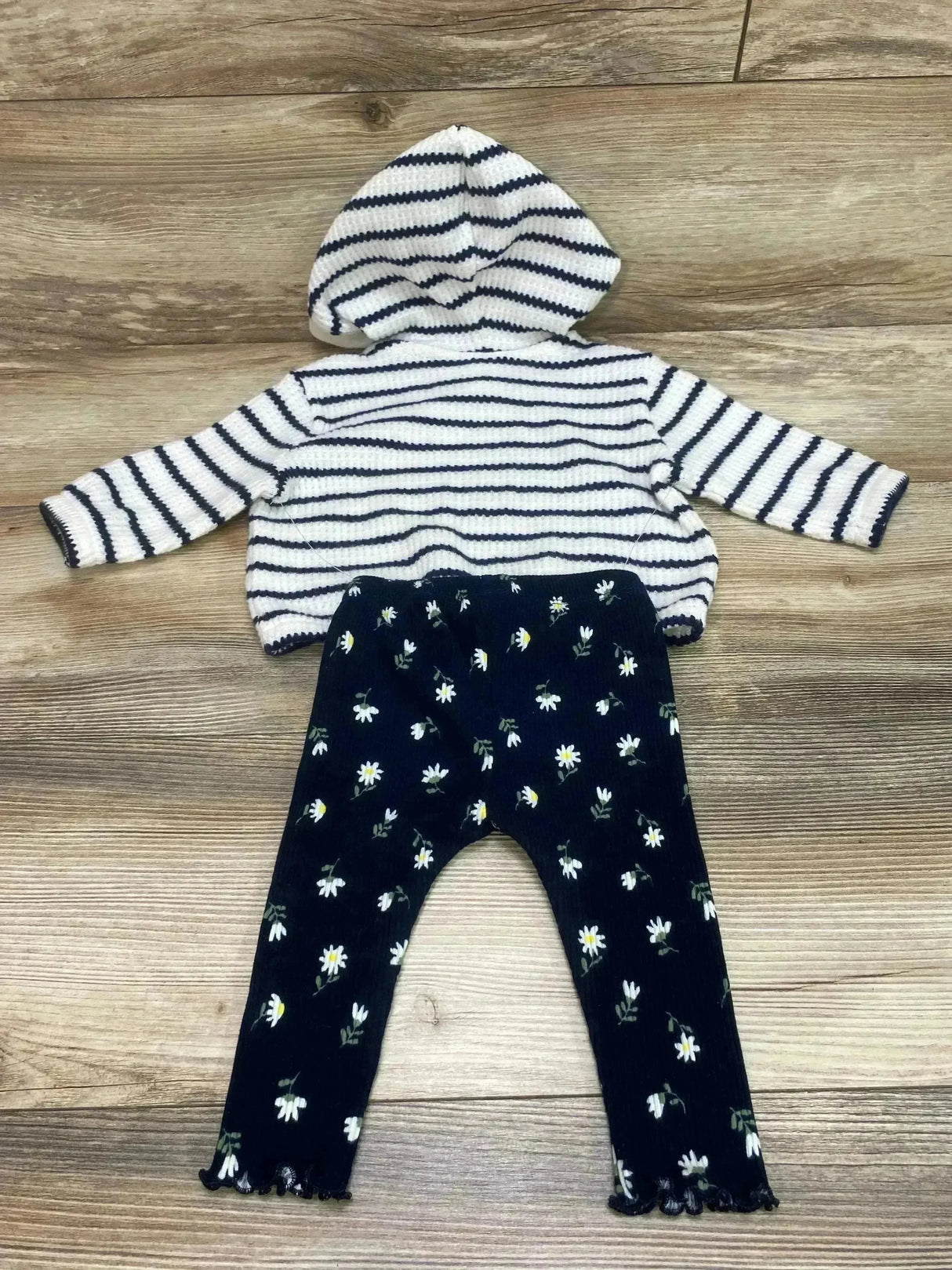 NEW Old Navy 2pc Thermal Knit Hoodie & Leggings White sz 3-6m - Me n Mommy To Be