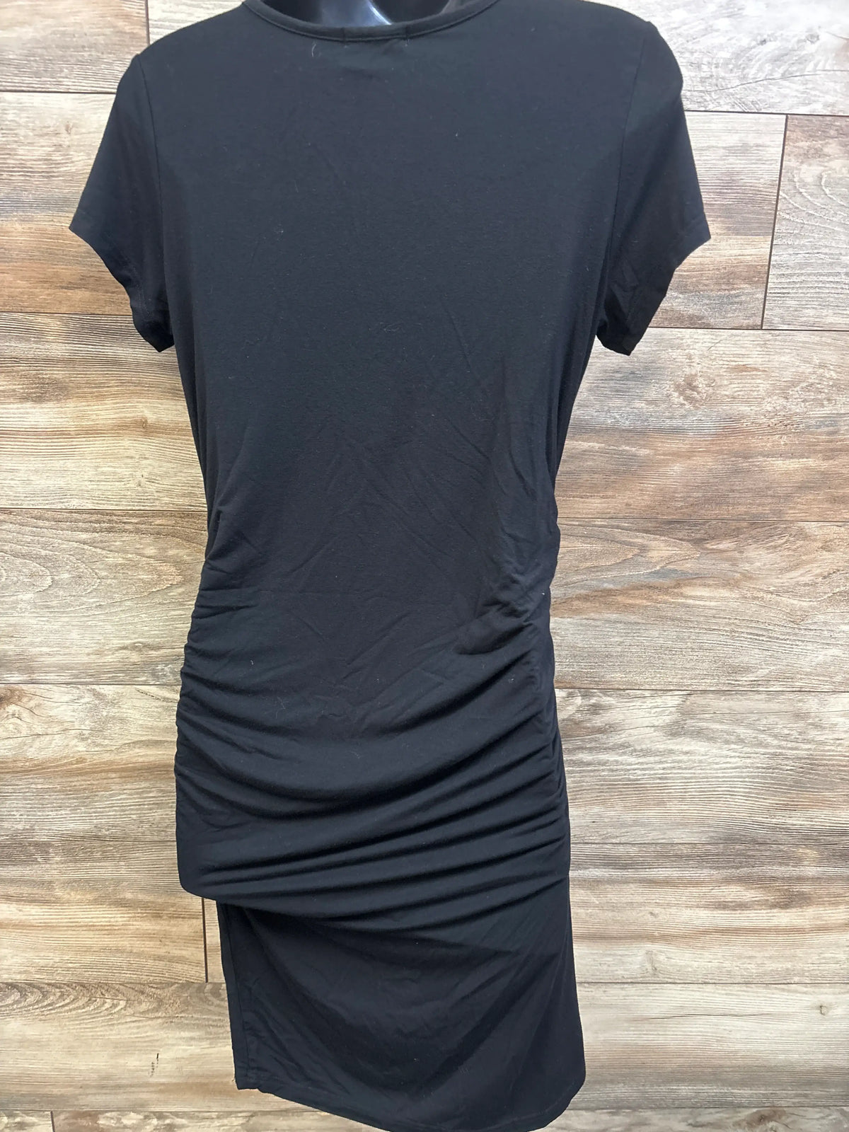 Smallshow Maternity Ruched Bodycon Dress Black sz Medium