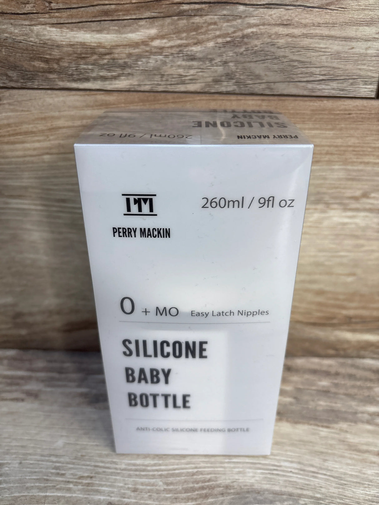 Perry Mackin silicone baby bottle 260ml box, anti-colic feeding bottle for infants