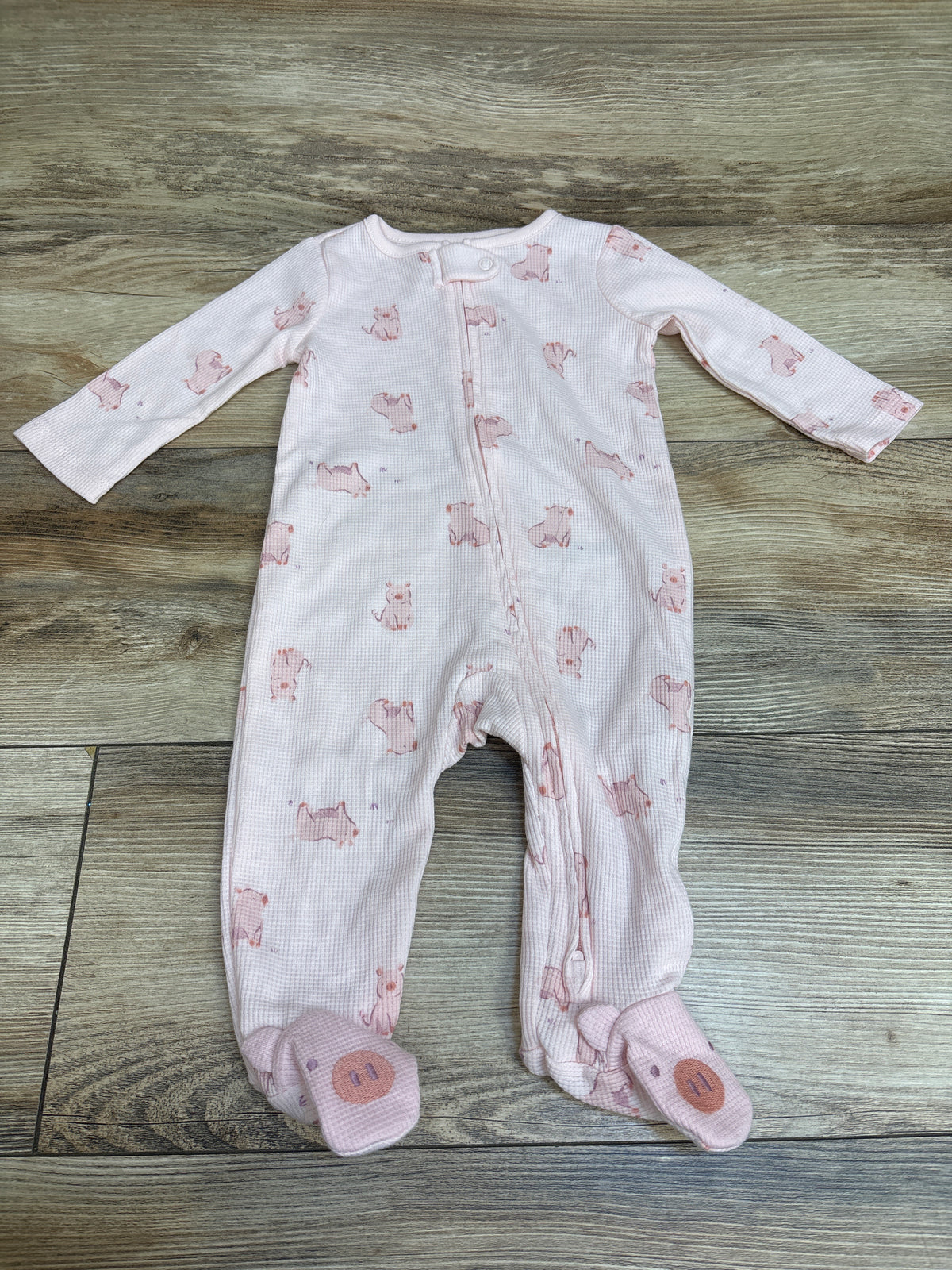 Just One You Waffle Knit Sleeper Pink sz 6m