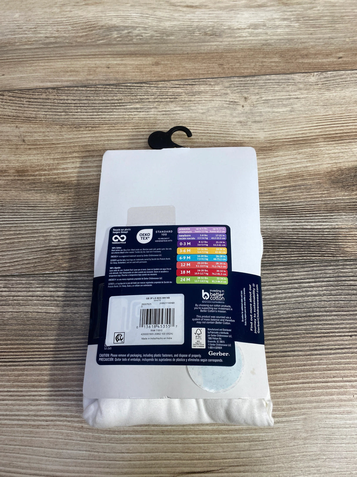 NEW Gerber 3pk Bodysuit Set White sz Newborn