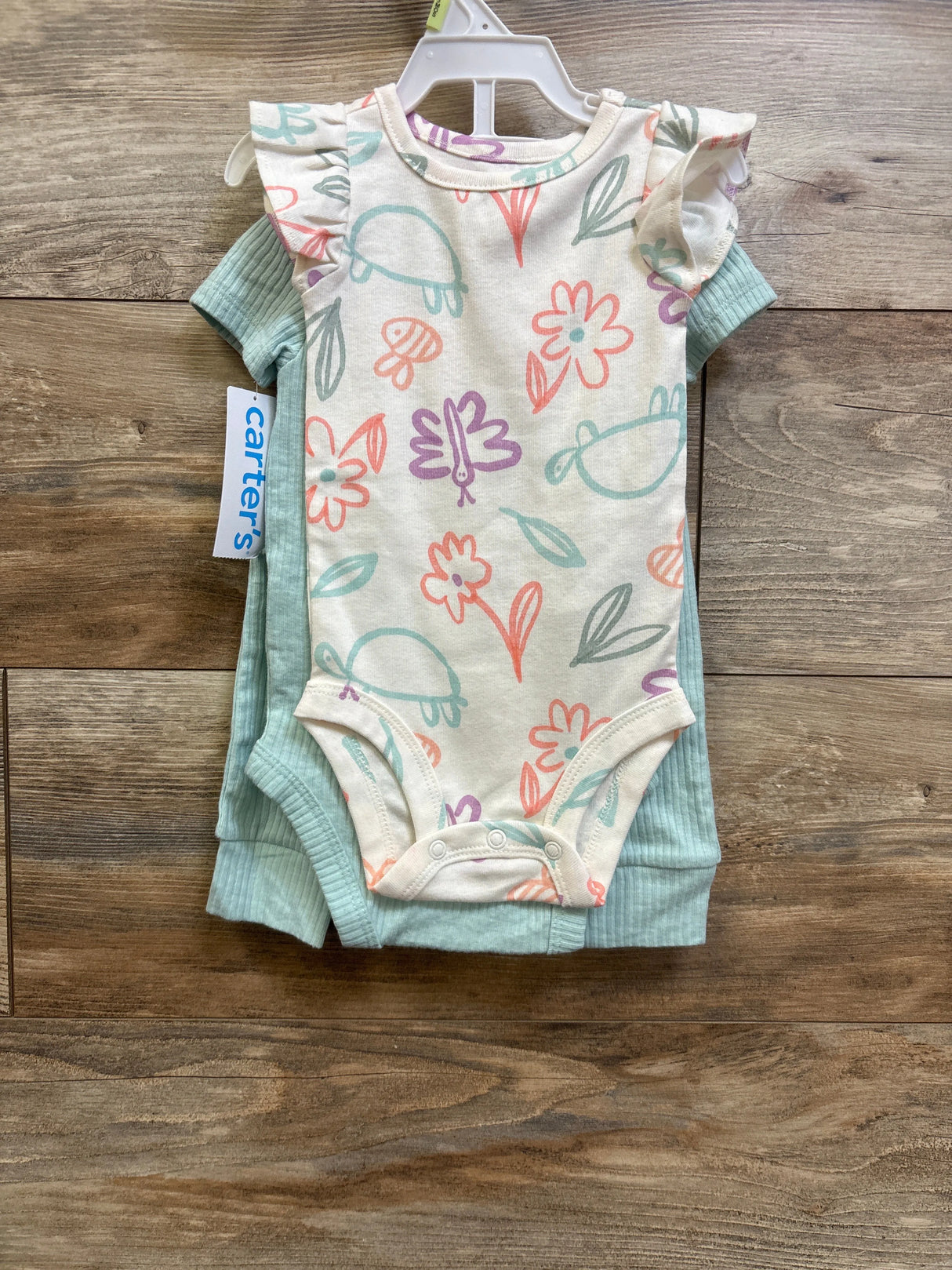 NEW Carter's 3pc Bodysuit Set Ivory sz 3m