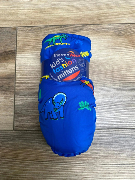 NEW ThermaWear Kid's Ski Dinosaur Blue Mittens OSFM (1-3Y) - Me n Mommy To Be