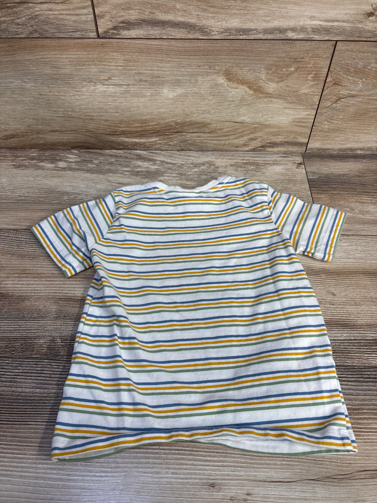 Striped Short Sleeve Shirt White sz 4T
