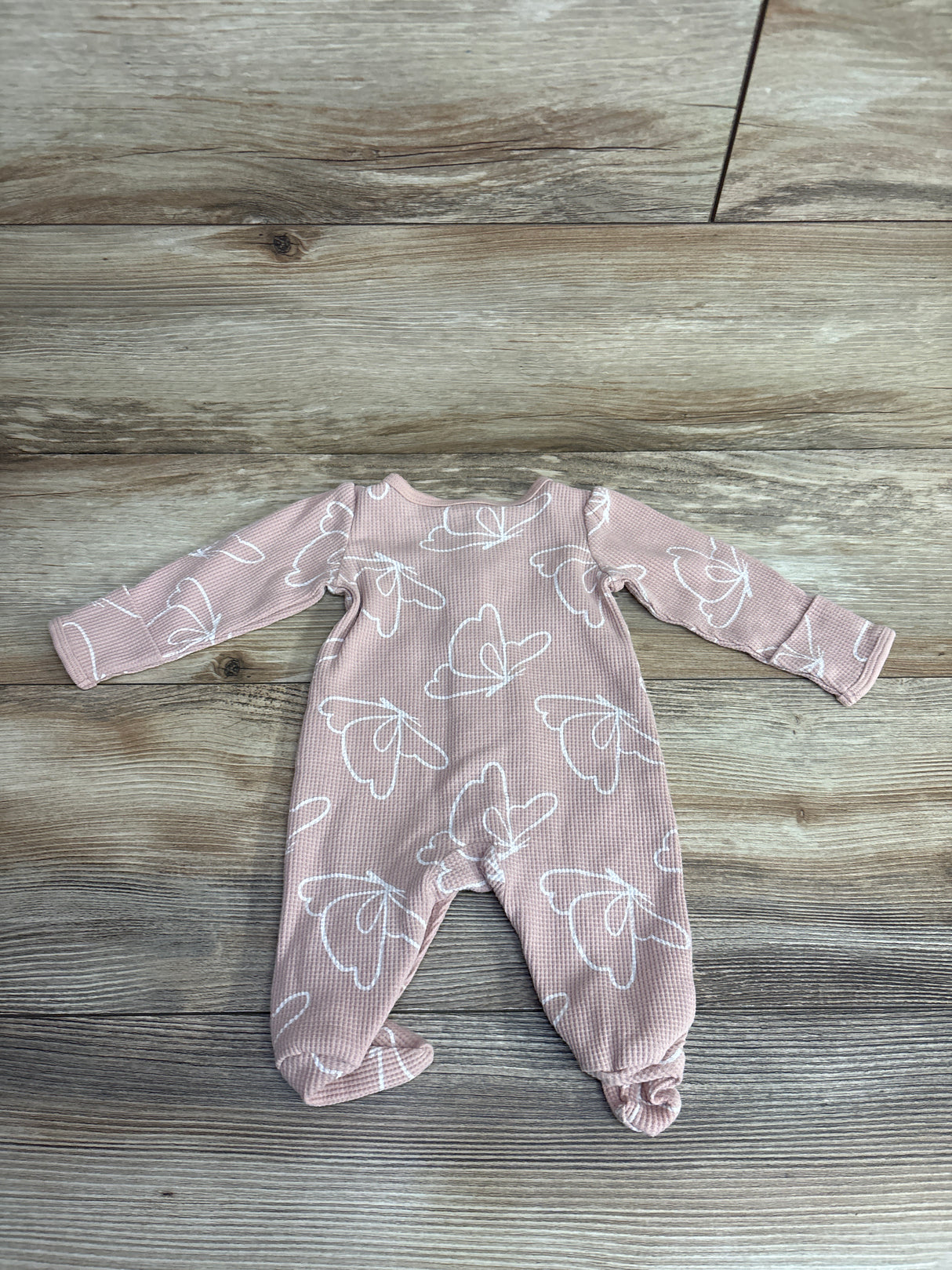 Carter's Butterfly Waffle Knit Sleeper Pink sz Newborn