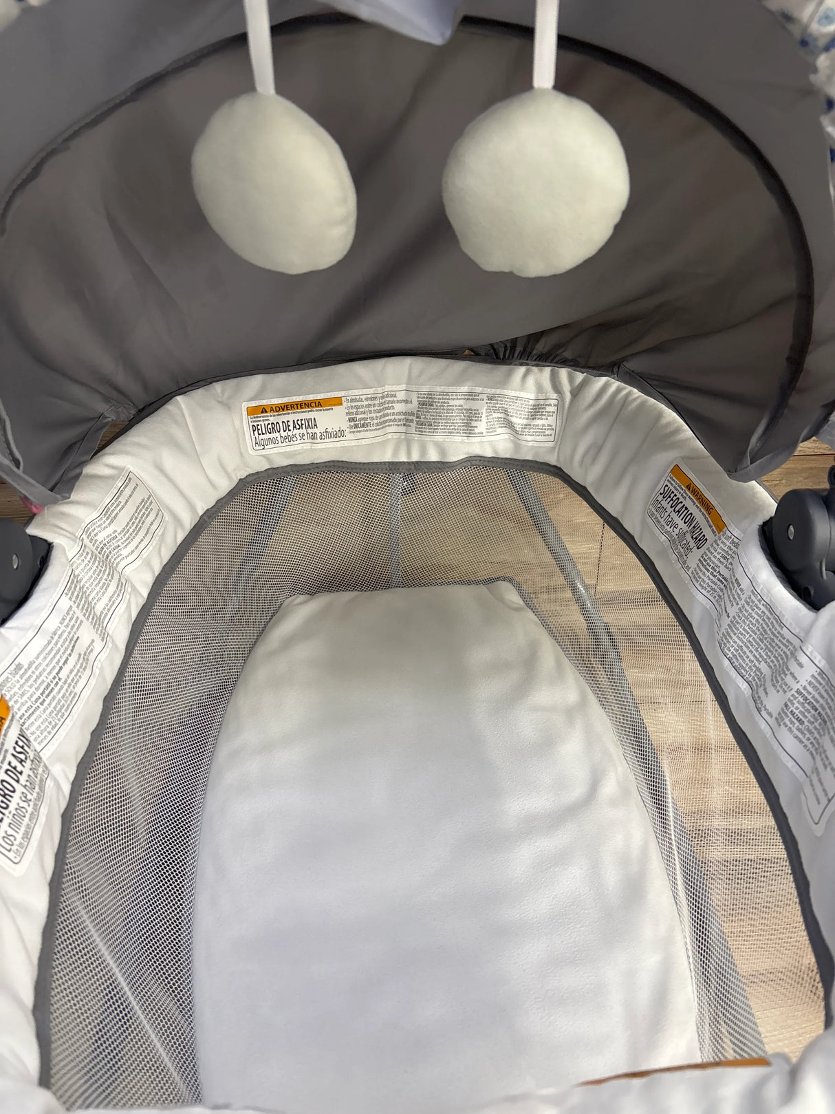 Baby Trend Nursery Den Playard with Rocking Cradle - Daisy Pink