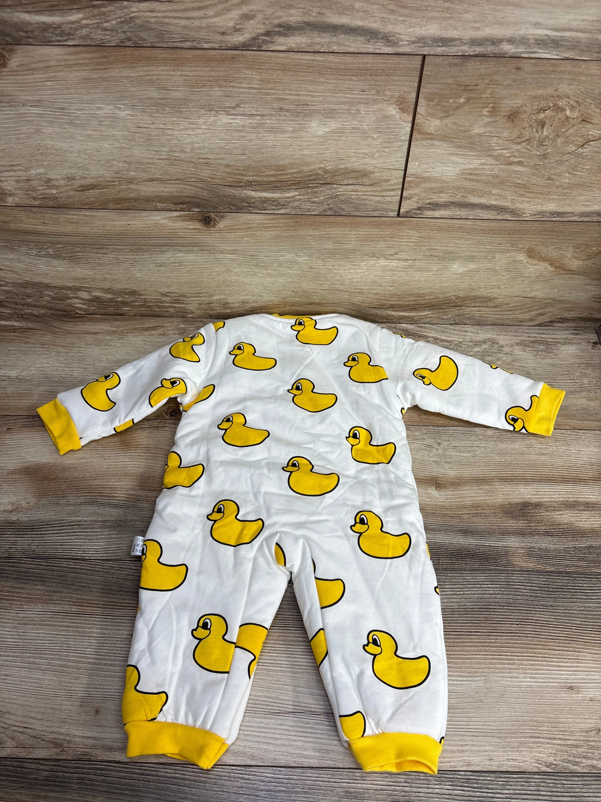 NEW YI BEI YA Duck Print Puffer Coverall White sz 9-12m