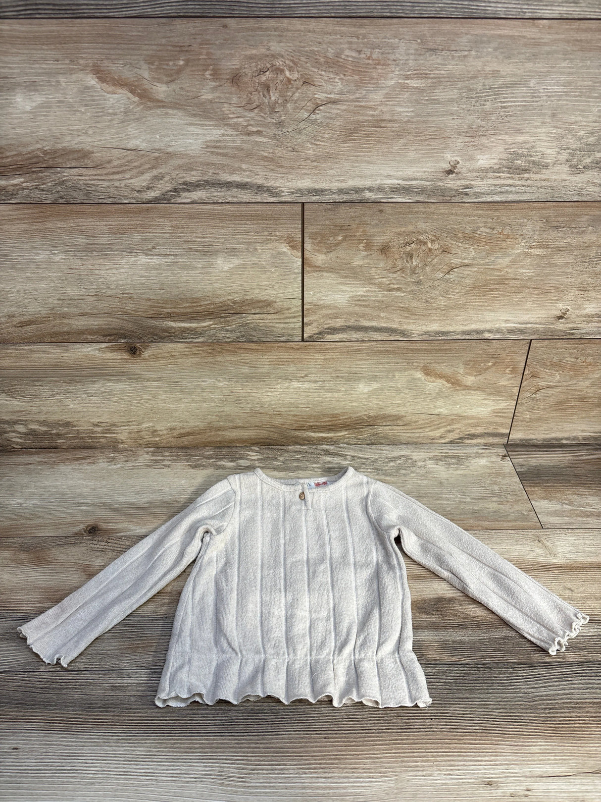 Zara Ribbed Pull Over Sweater White sz 18-24m