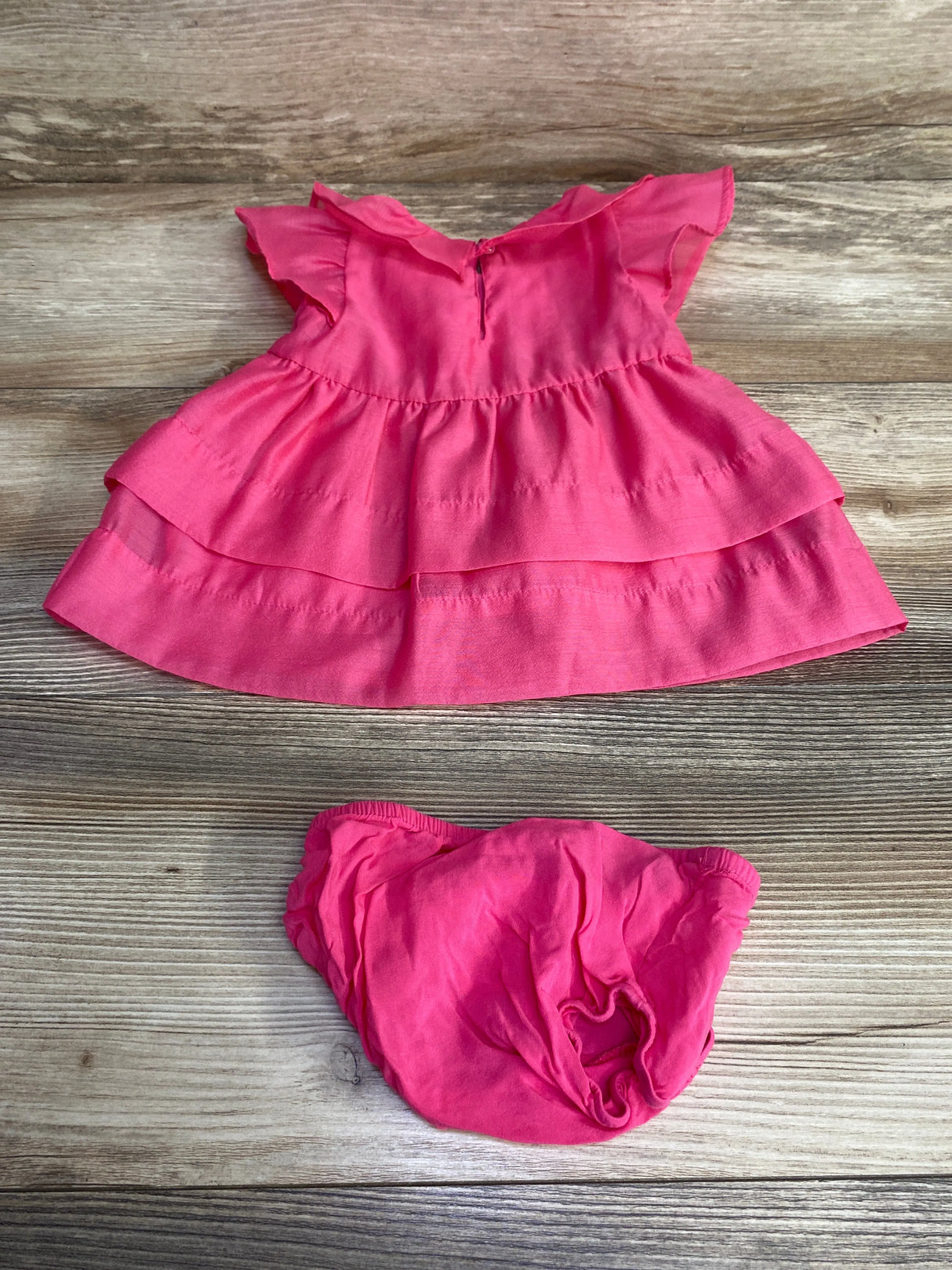 Cat & Jack Flutter Sleeve Dress & Bloomers Pink sz 0-3m - Me n Mommy To Be