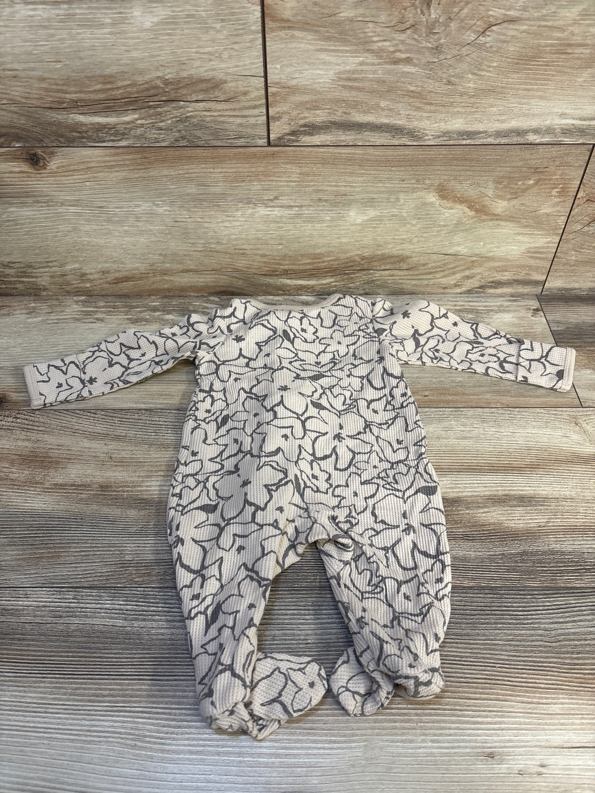 Carter's Floral Waffle Knit Sleeper Beige sz 3m