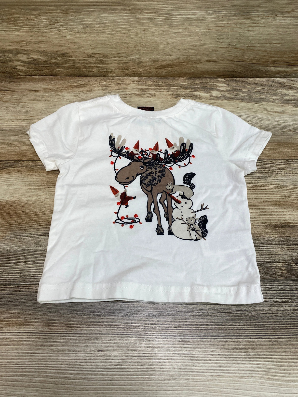 Jarvis Archer Holiday Moose Shirt White sz 18m - Me n Mommy To Be