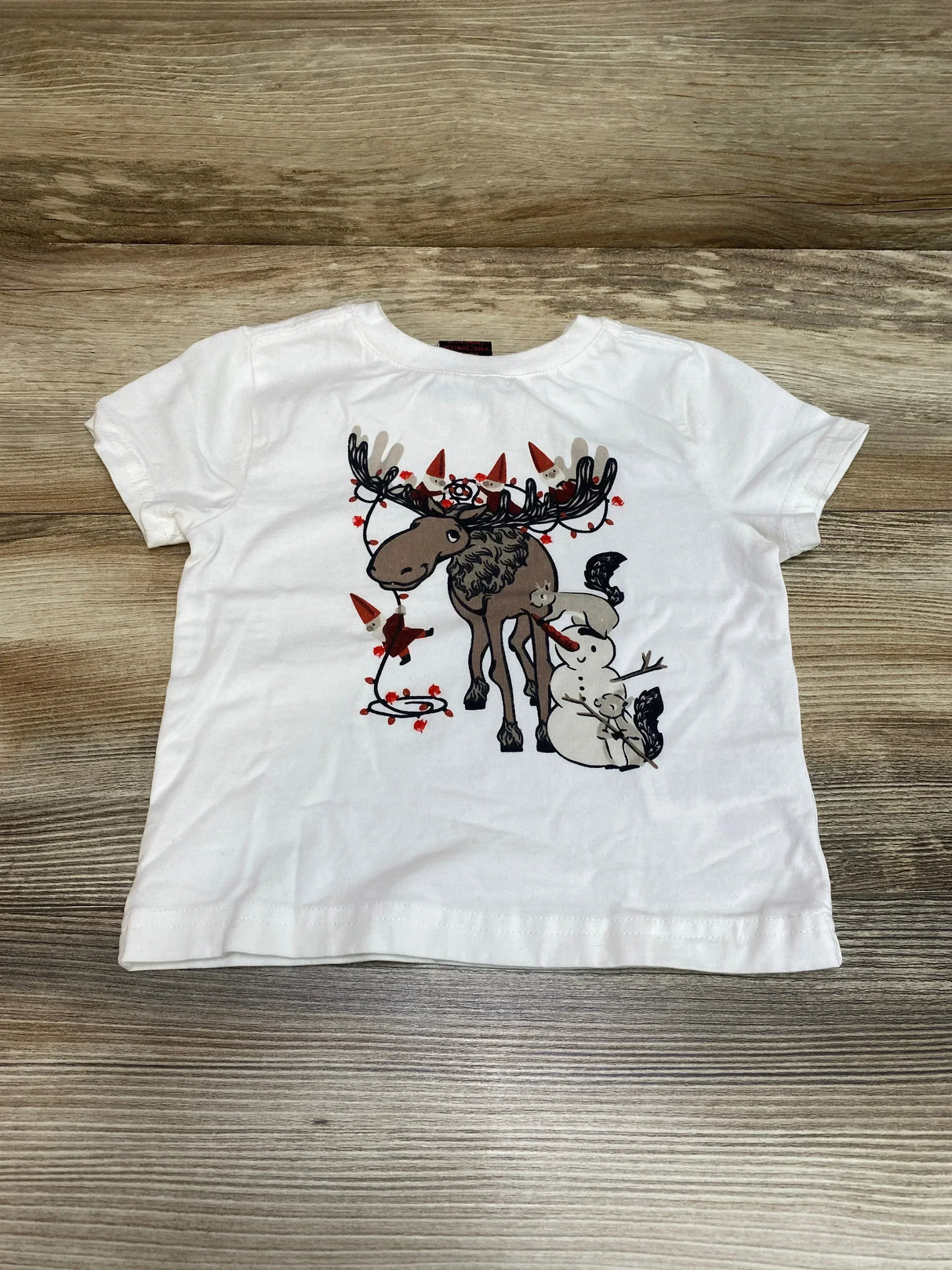 Jarvis Archer Holiday Moose Shirt White sz 18m - Me n Mommy To Be