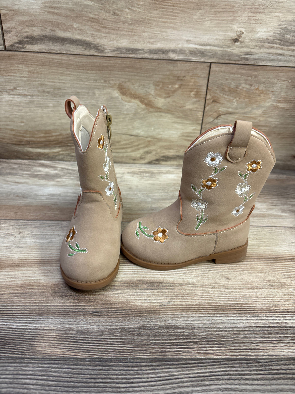 BMCiTYBM Embroidered Western Cowgirl Boots Tan sz 6c