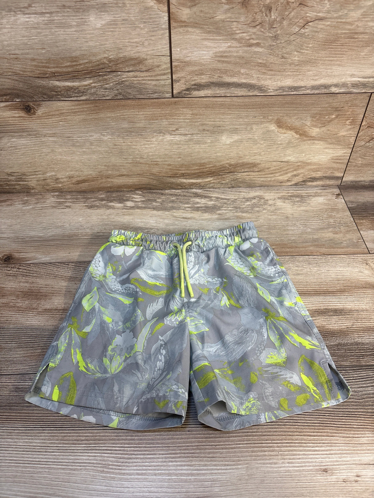 All In Motion Floral Bord Shorts Grey sz 4-5T