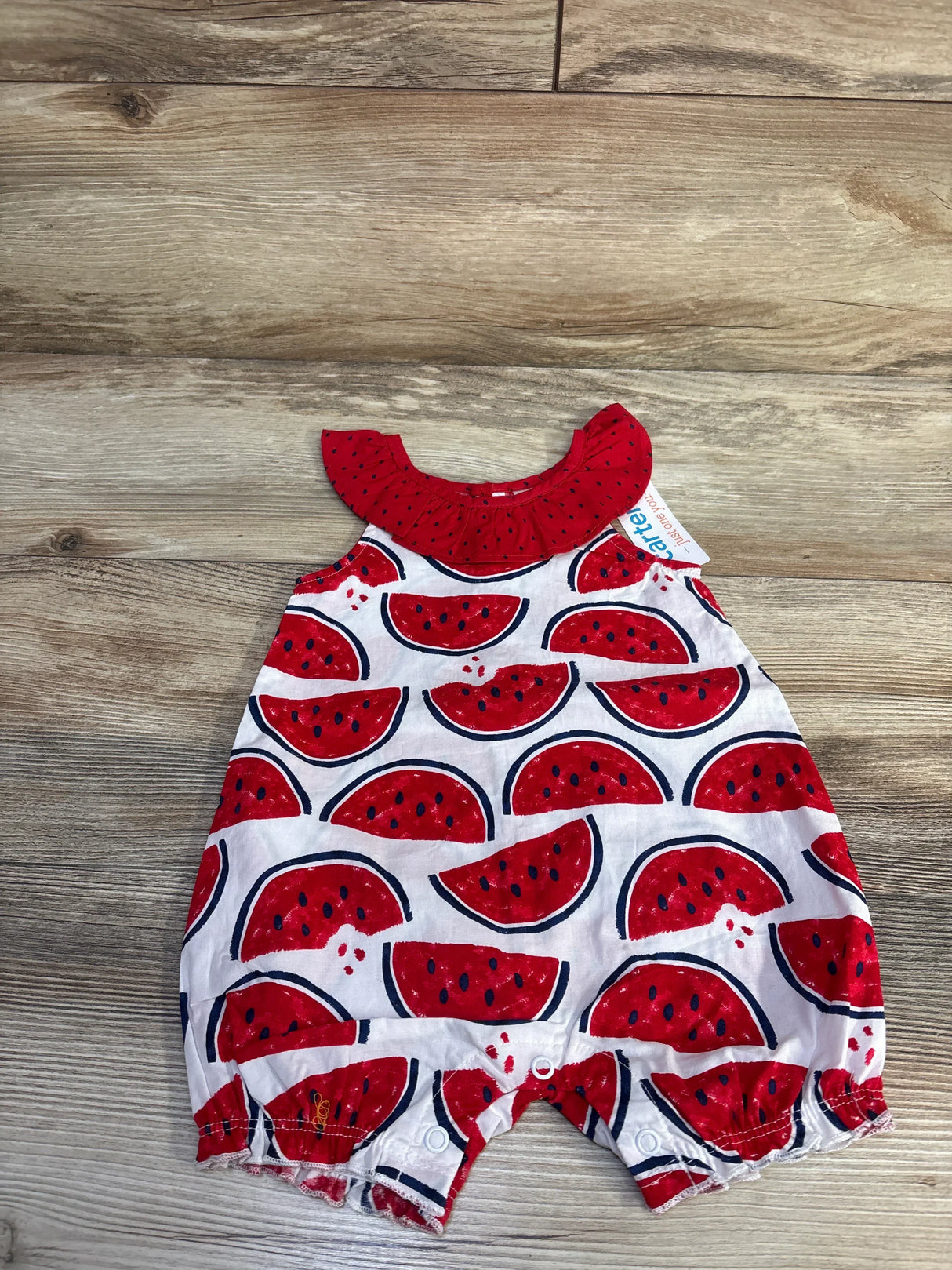 NEW Just One You Watermelon Shortie Romper Red sz 6m