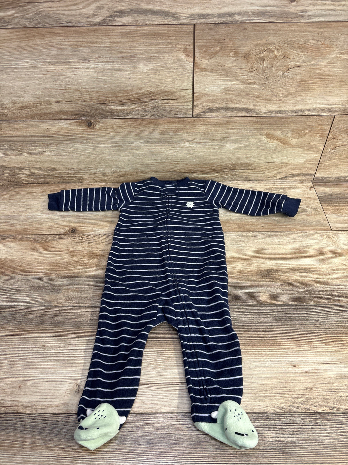 Carter's Striped Monster Blanket Sleeper Navy sz 9m