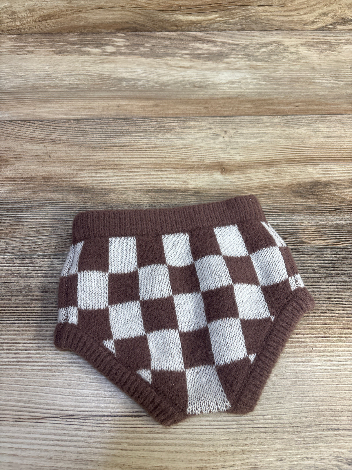 Rylee + Cru Sweater Bloomers Brown Checker sz 6-12m