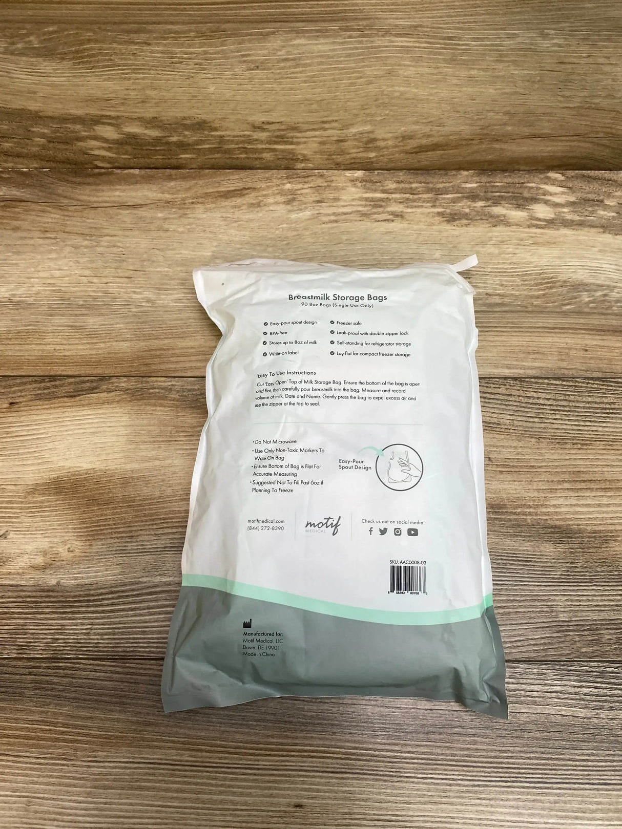 NEW Motif Medical 90ct Breastmilk Storage Bags 8oz - Me n Mommy To Be