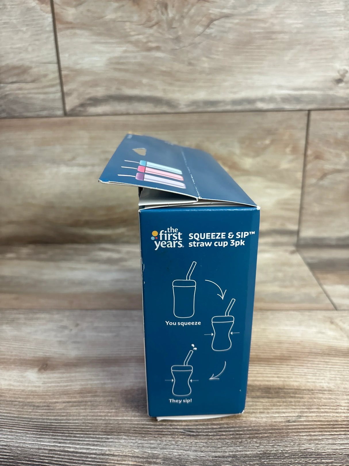 The First Years Squeeze & Sip Toddler Straw Cups 6m+ 3ct - 7oz