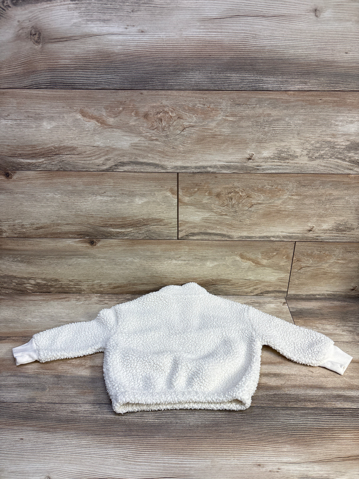 Baby Gap Sherpa Quarter-Zip Pullover Sweatshirt Ivory sz 3T