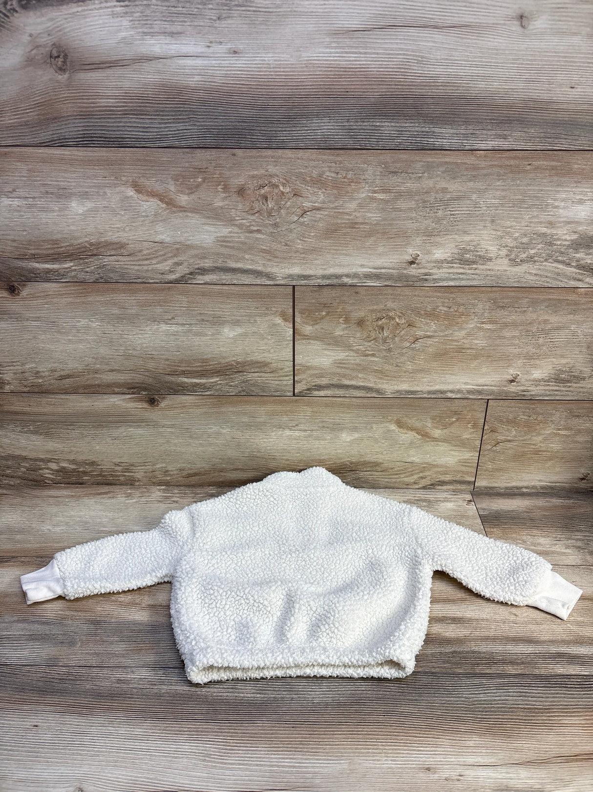 Baby Gap Sherpa Quarter-Zip Pullover Sweatshirt Ivory sz 3T