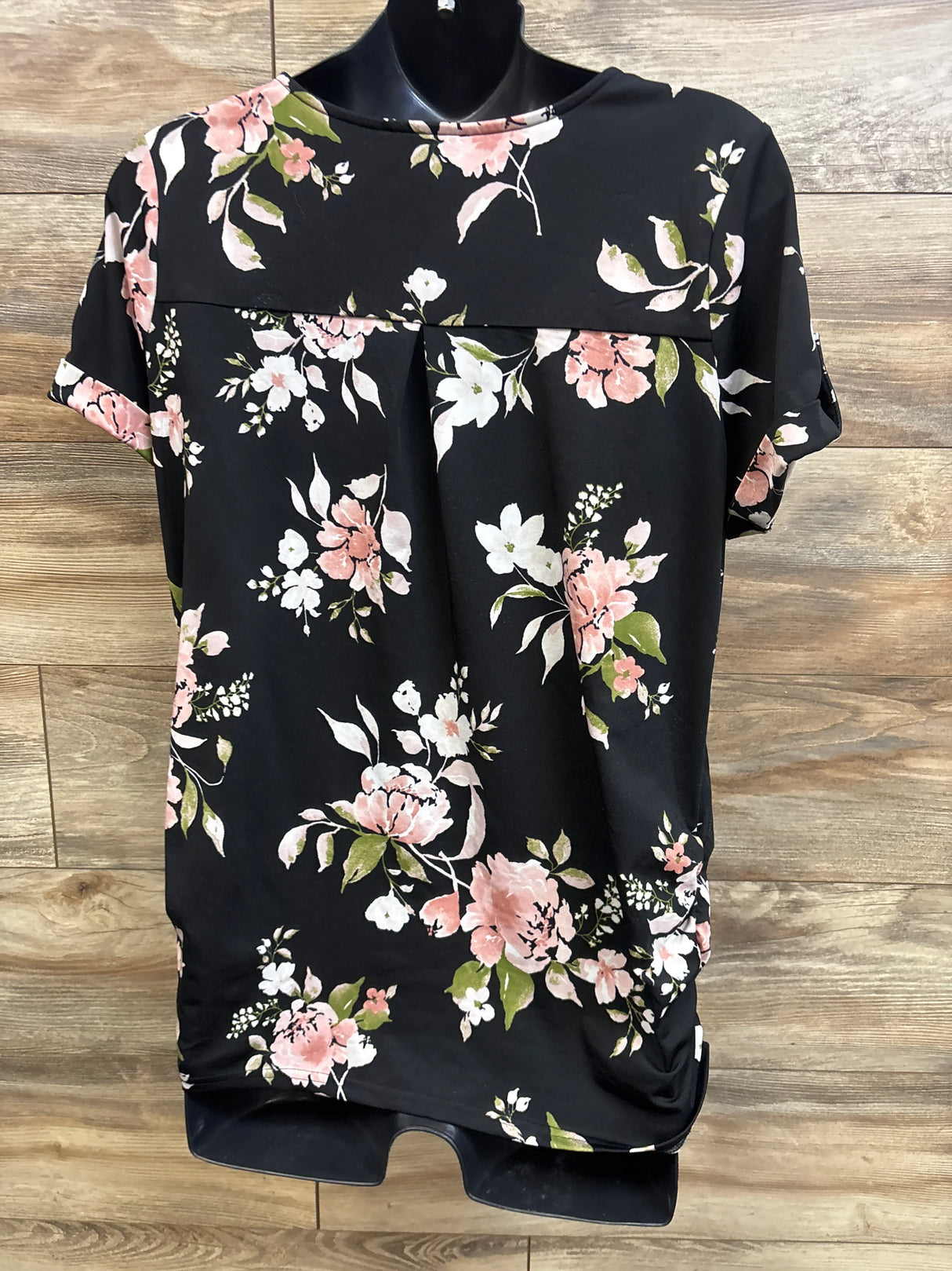 Sweet Wanderer Maternity Floral V-Neck Top Black sz Large