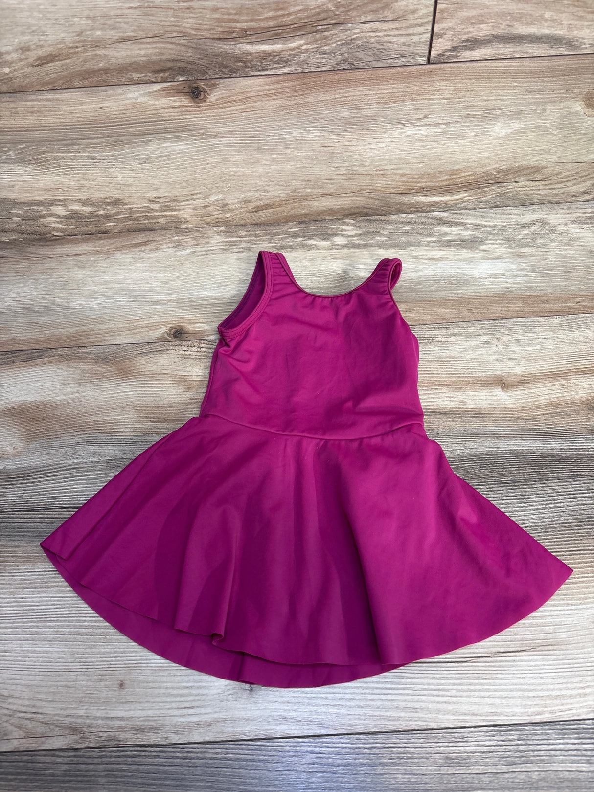 Weissman Skirted Tank Leotard Fuchsia sz XSC/4-5T
