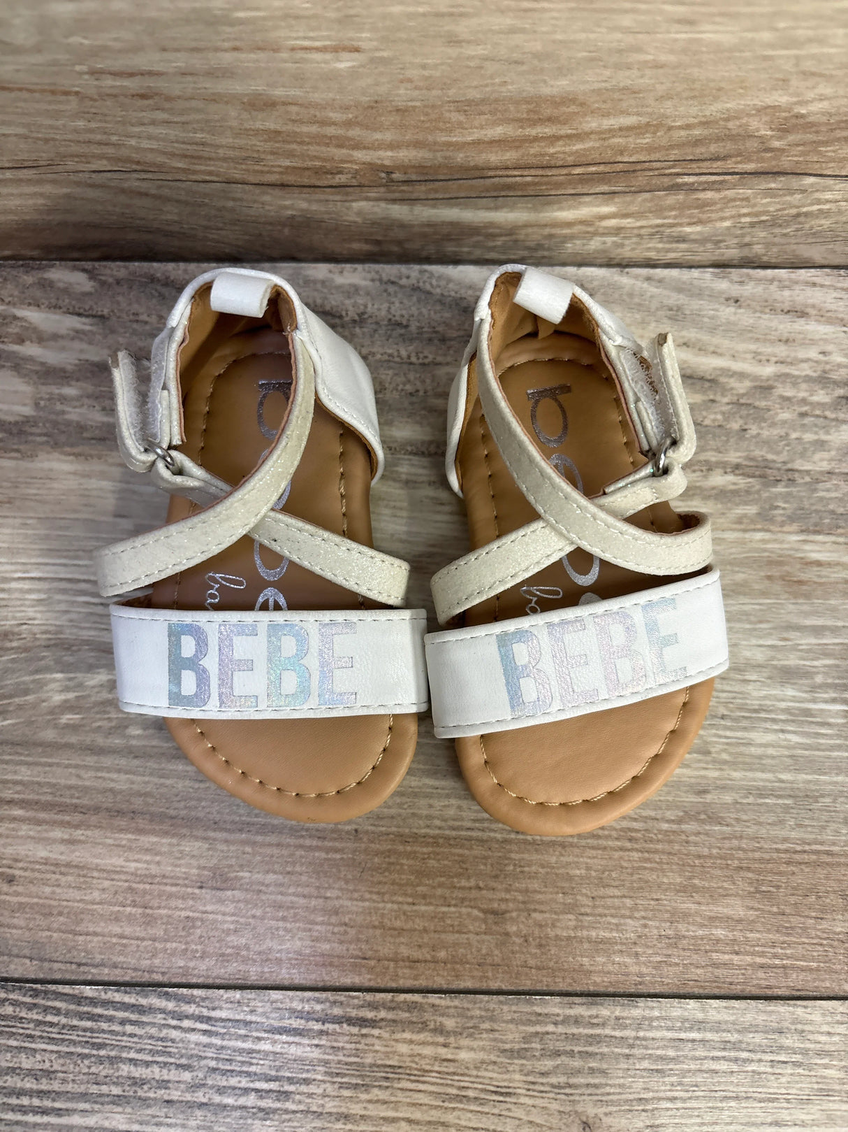 bebe Girls Strappy Sandals White sz 3c - Me n Mommy To Be