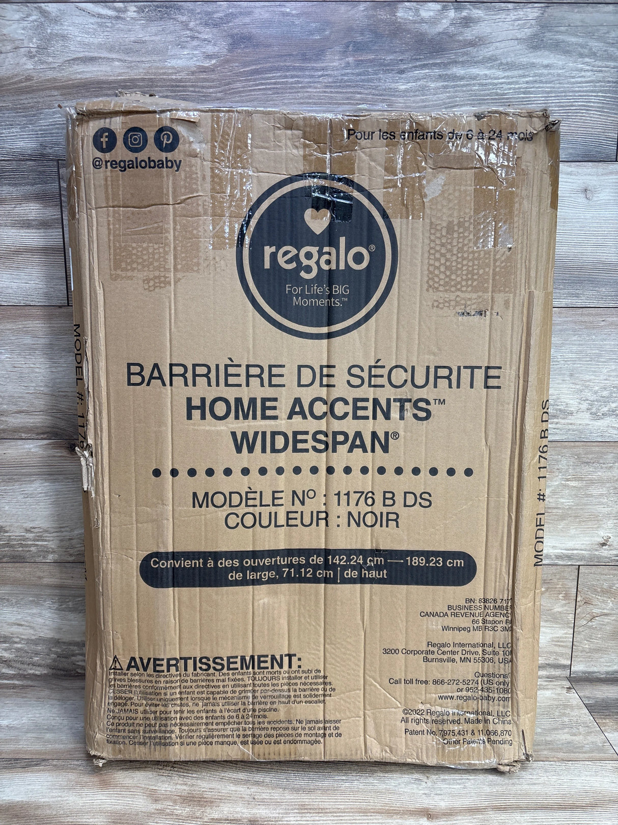 Regalo Home Accents Widespan Safety Gate Black