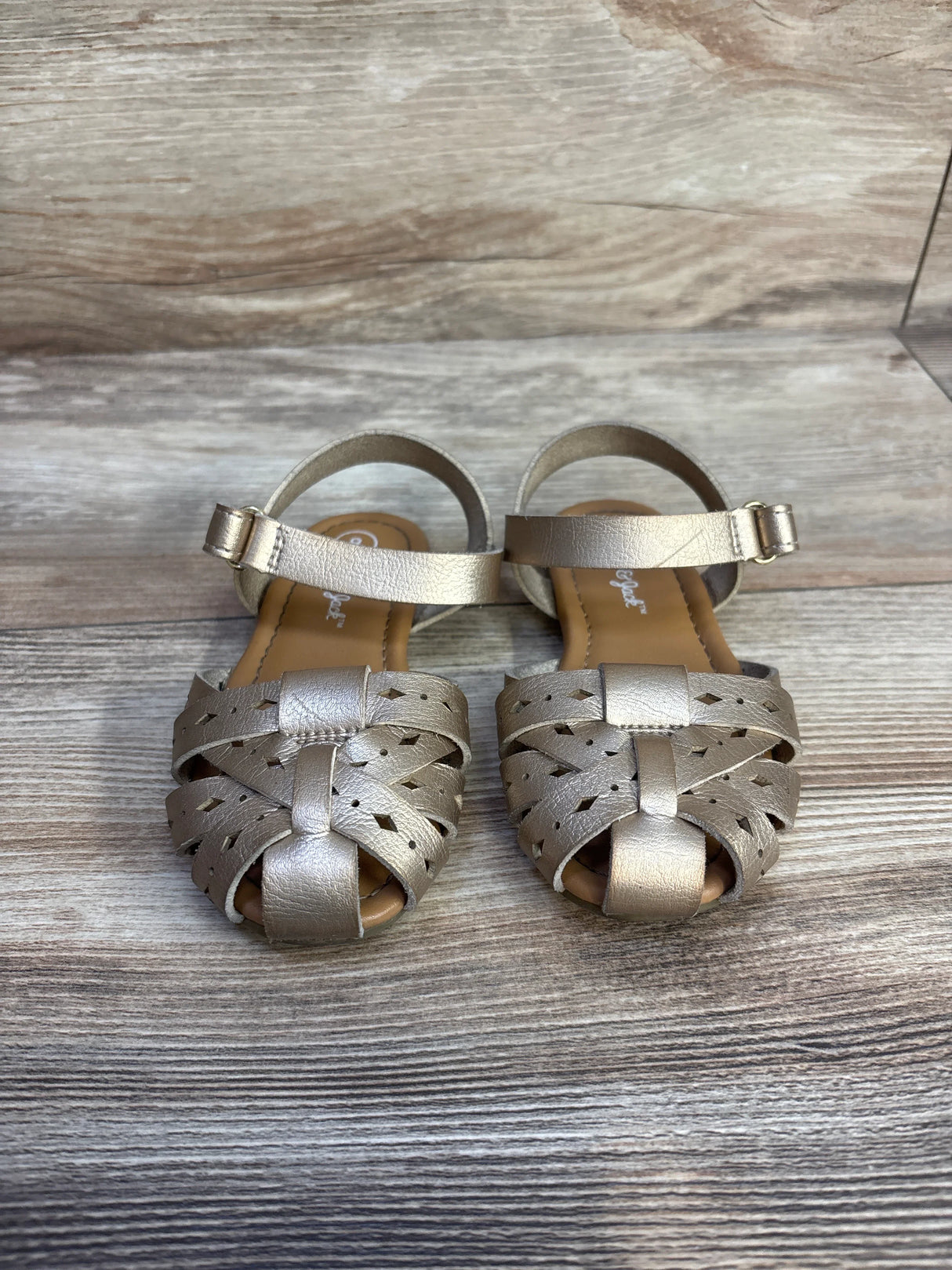 Cat & Jack 'Elysia' Huarache Sandals Gold sz 8c - Me n Mommy To Be