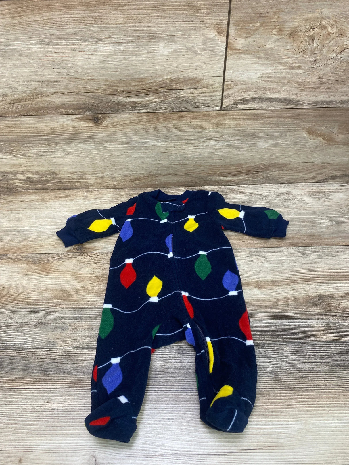 Carter's Christmas Lights Blanket Sleeper Navy sz 3m - Me n Mommy To Be