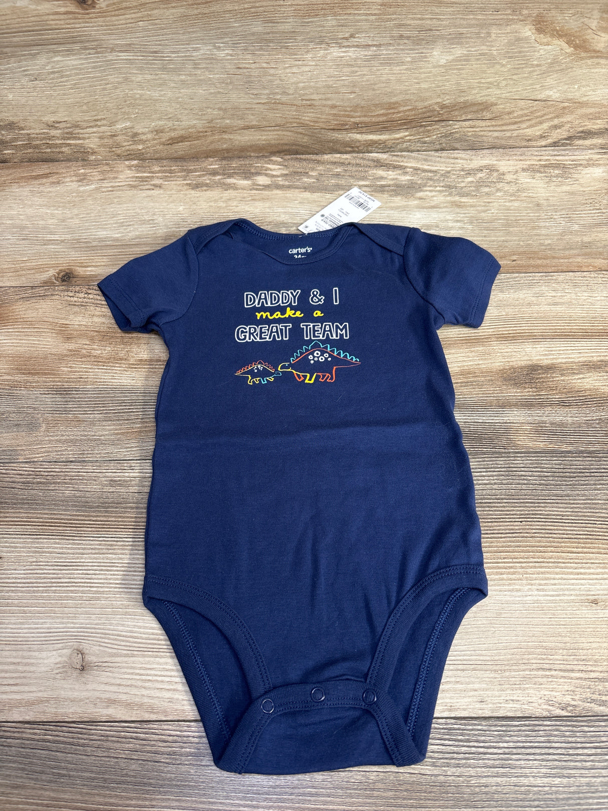 NEW Carter's Daddy & I Make A Great Team Bodysuit Navy sz 24m