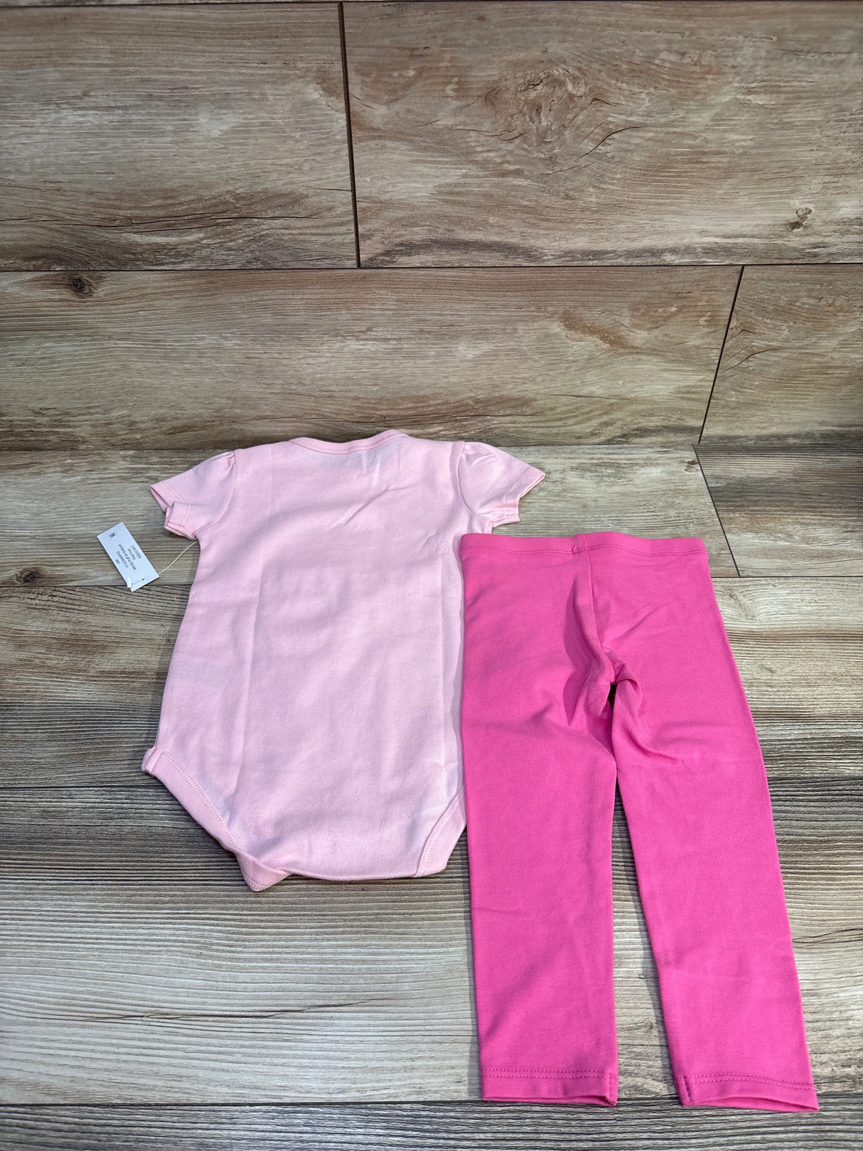 NEW Wonder Nation 2pc Bodysuit & Pants Set Pink sz 18m