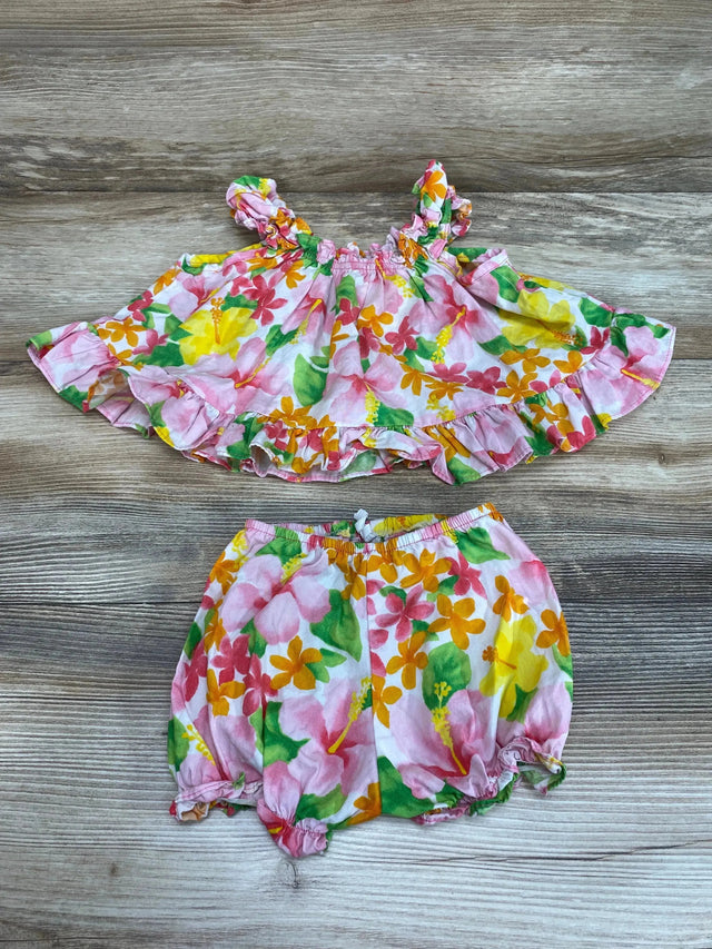 Lei Aloha 2pc Floral Top & Shorts Pink sz 6m - Me n Mommy To Be