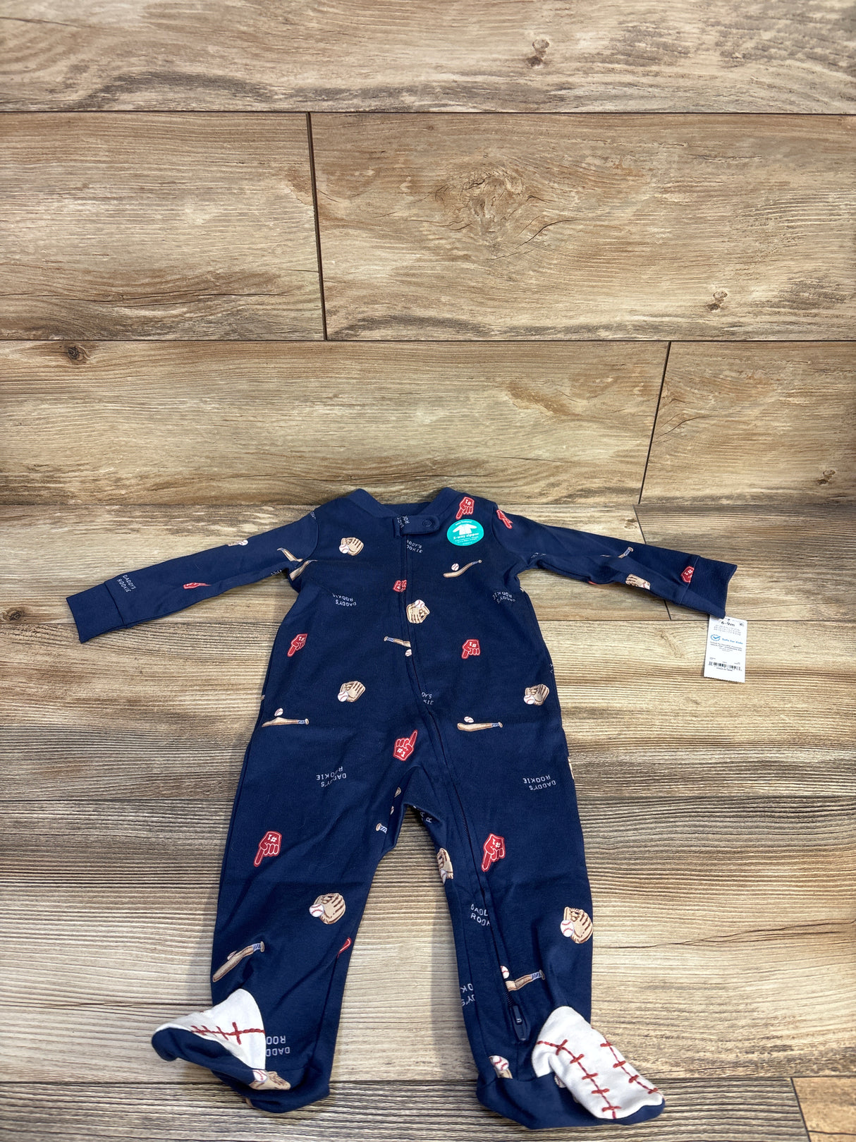 NEW Child Of Mine Baseball Sleeper Navy sz 6-9m
