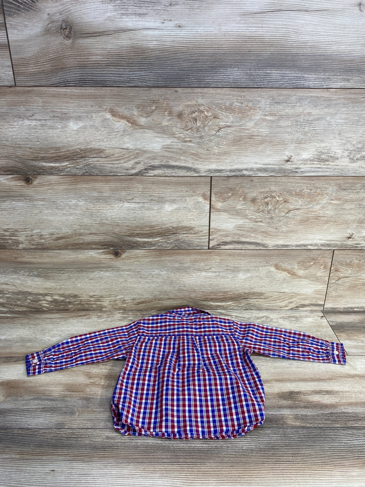 Tommy Hilfiger Plaid Button Up Shirt Red sz 18m