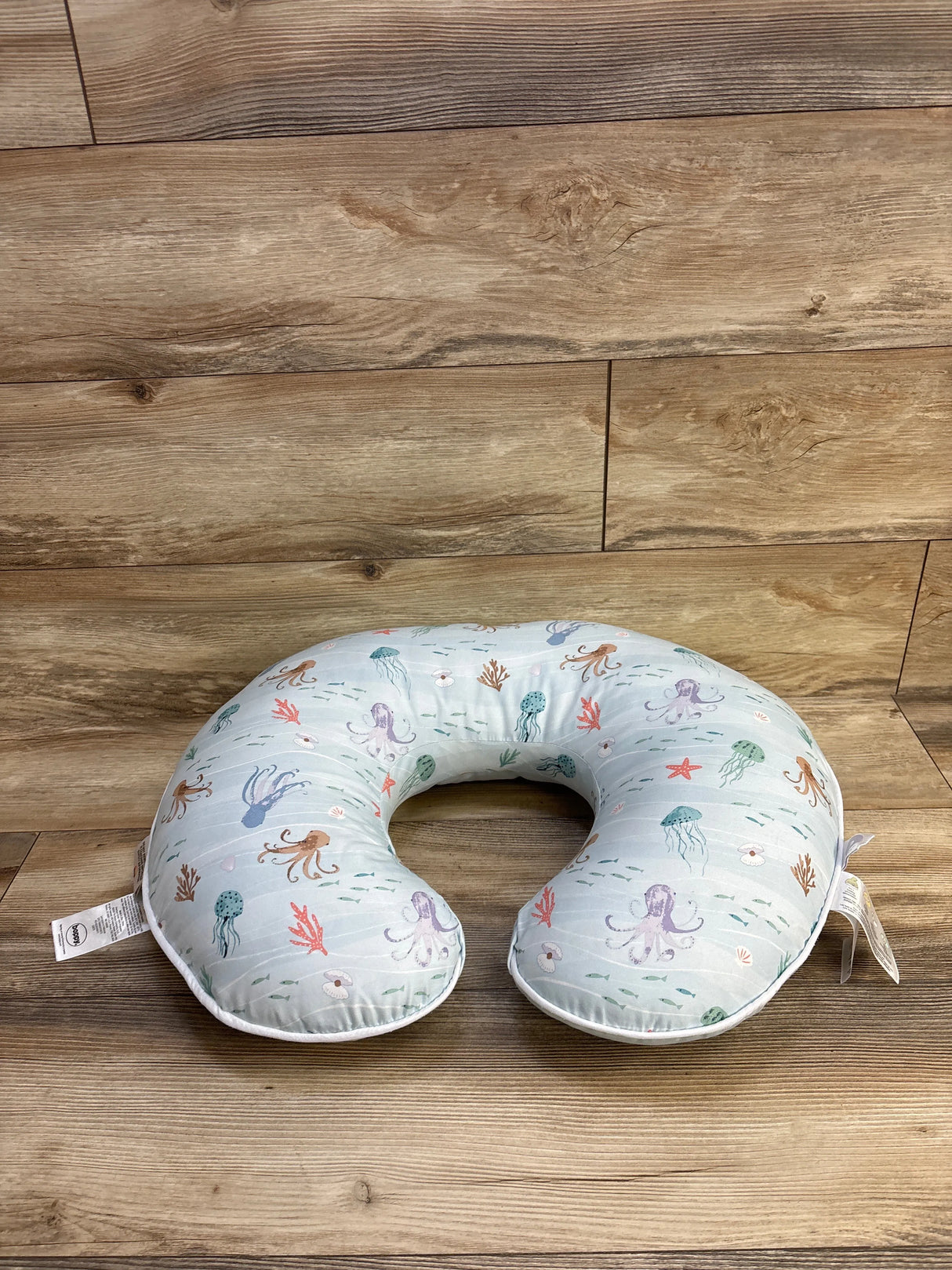 Boppy Nursing Pillow with Ocean Slipcover