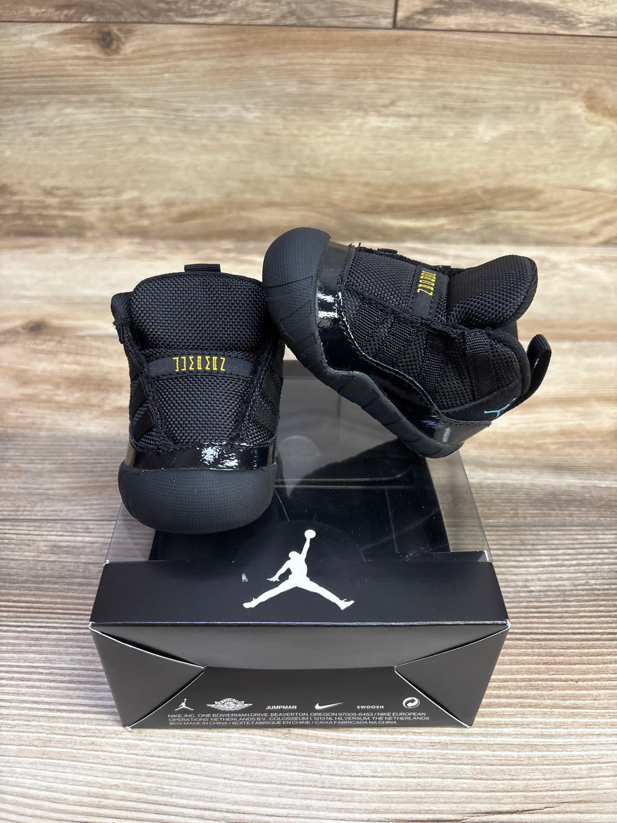 Air Jordan 11 Retro Crib Bootie 'Gamma Blue' Sneakers sz 2c