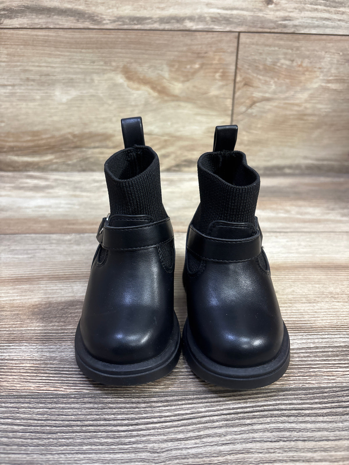 Baby Gap Heart Moto Boots Black sz 4c