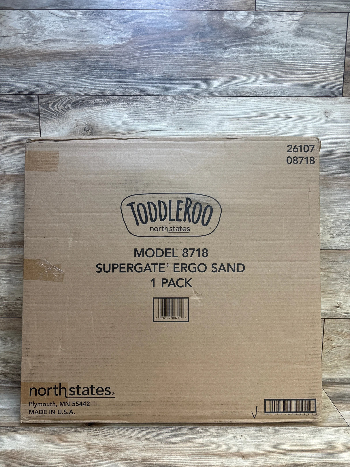 NEW Toddleroo by North States Supergate Ergo Safety Gate, Sand 28''-42''