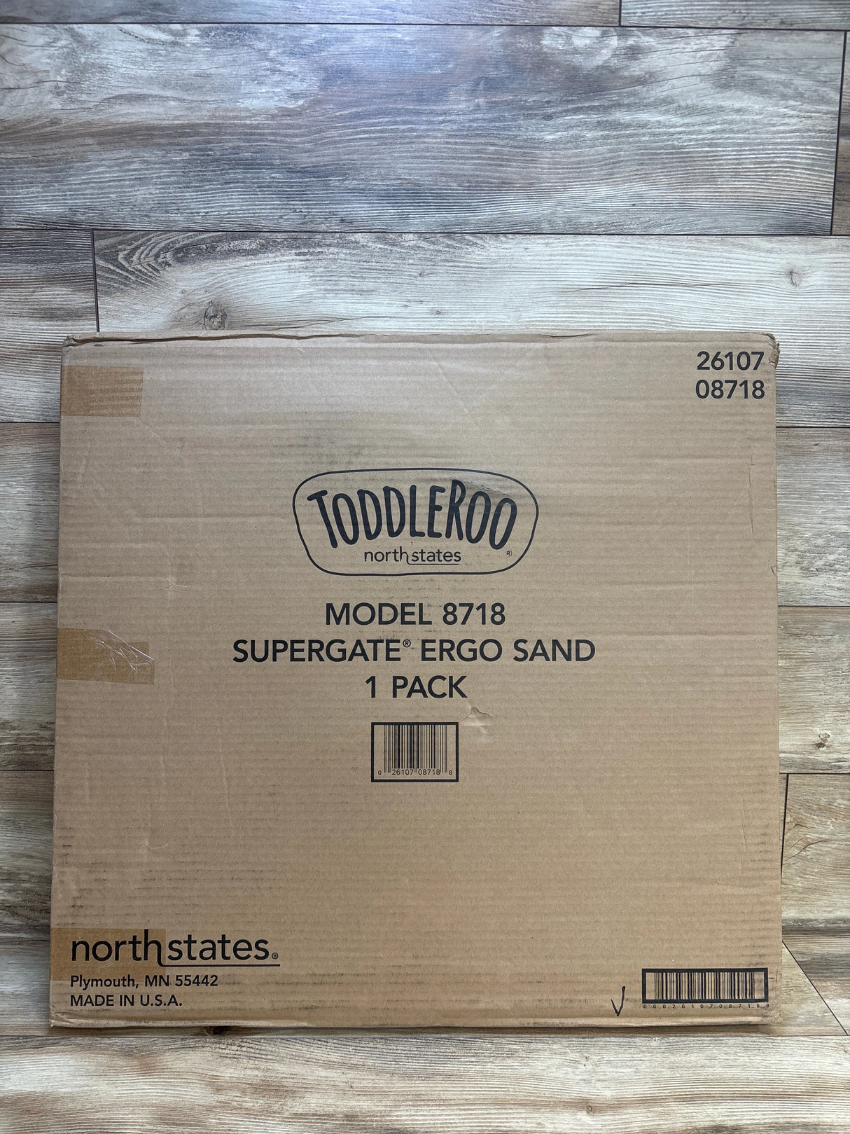 NEW Toddleroo by North States Supergate Ergo Safety Gate, Sand 28''-42''