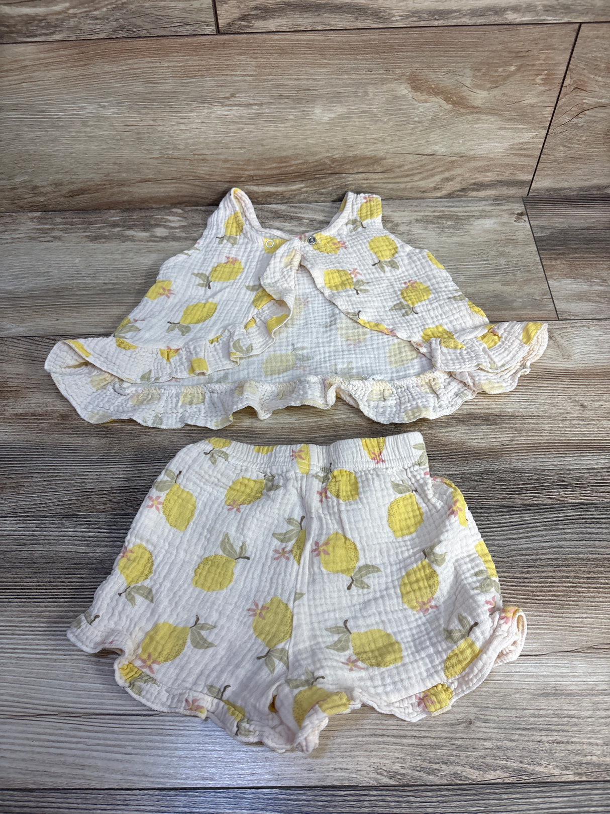 Rabbit + Bear Organic 2pc Tank Top & Shorts Set Ivory sz 24m