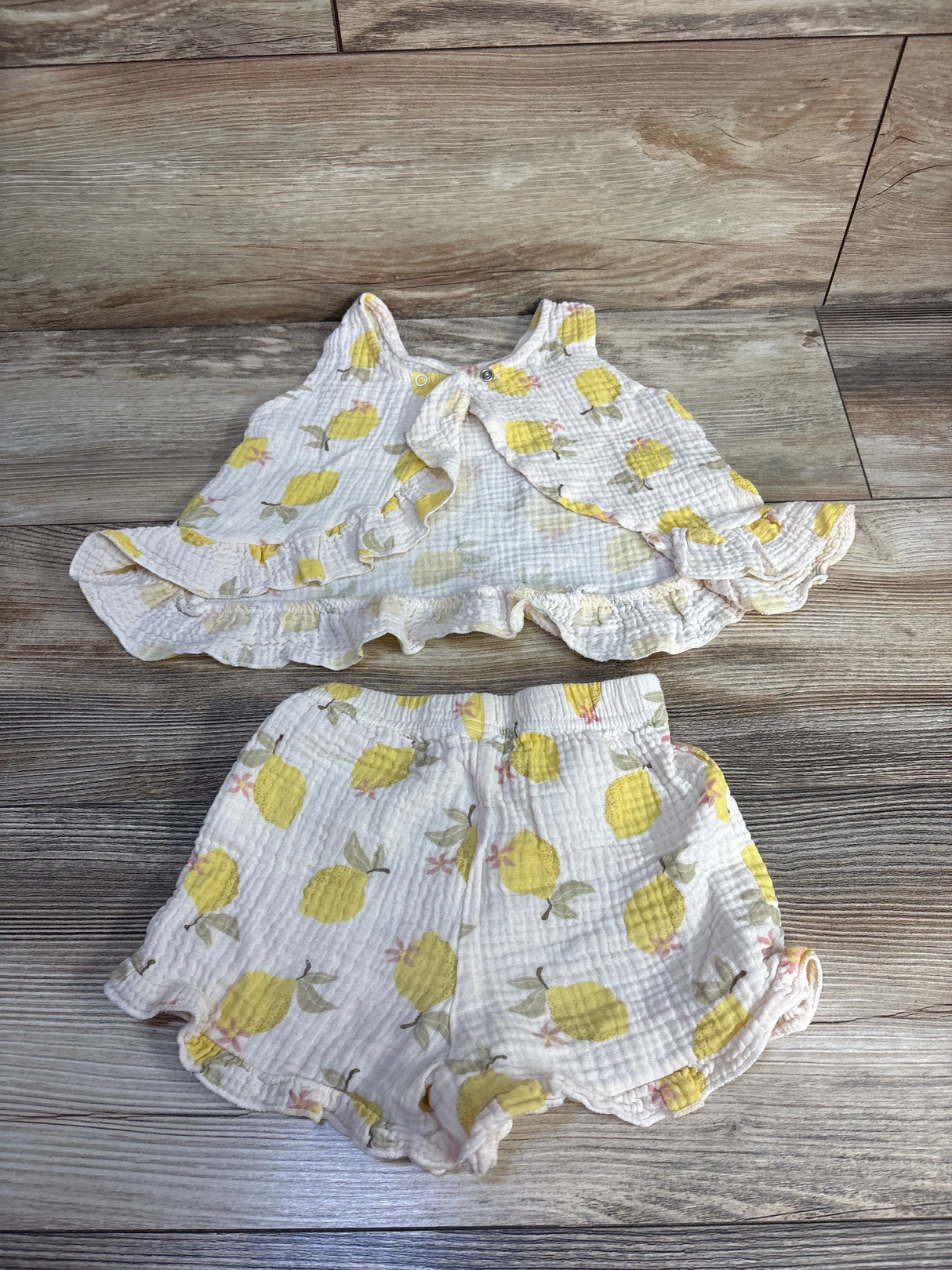 Rabbit + Bear Organic 2pc Tank Top & Shorts Set Ivory sz 24m
