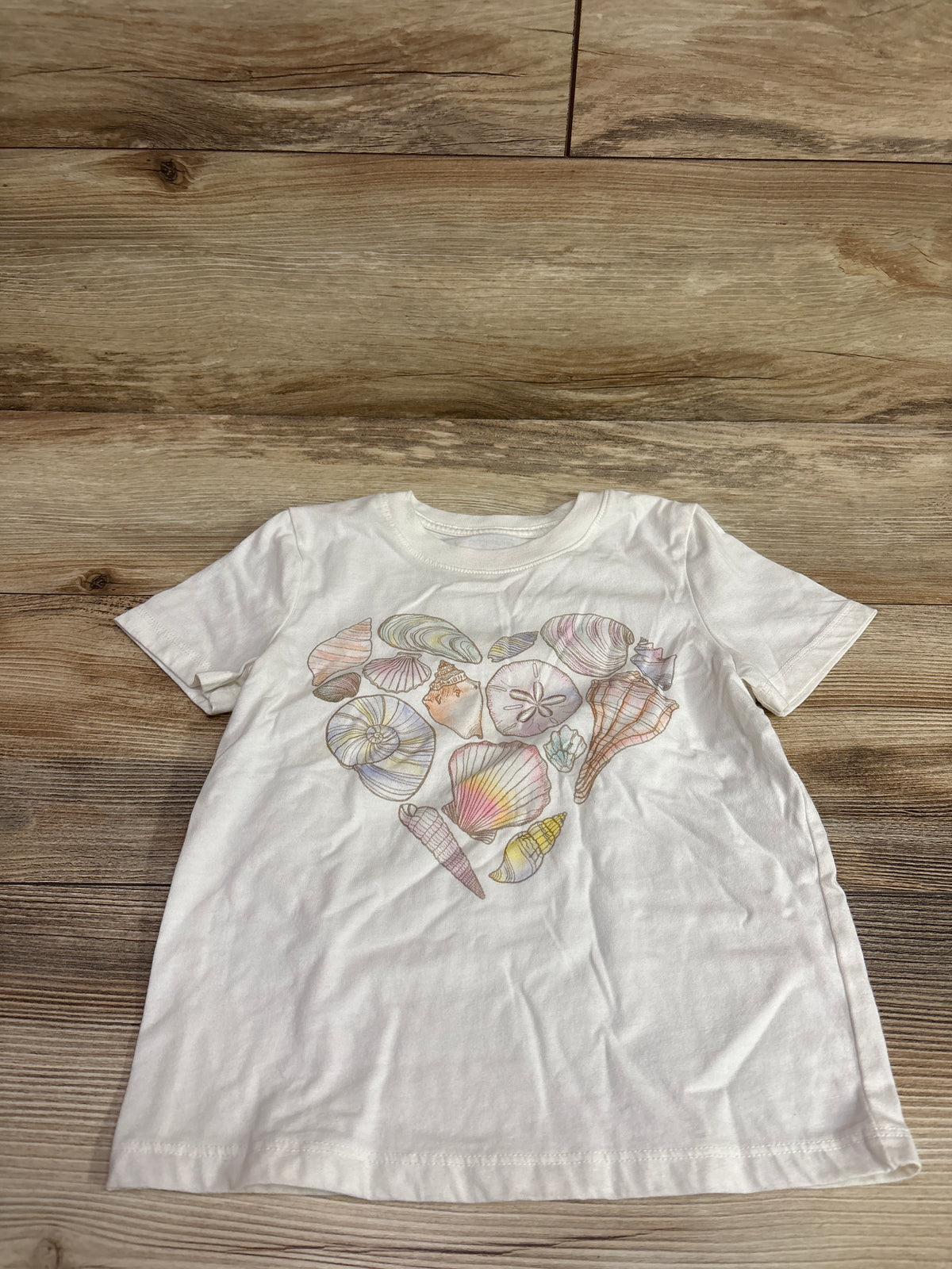 Cat & Jack Seashell Shirt Ivory sz 4T