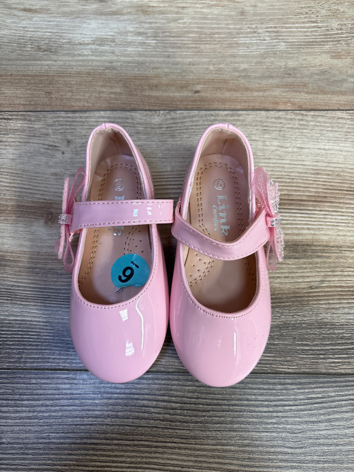 Link Comfort Bow Mary Jane Strap Ballet Flats Pink sz 6c