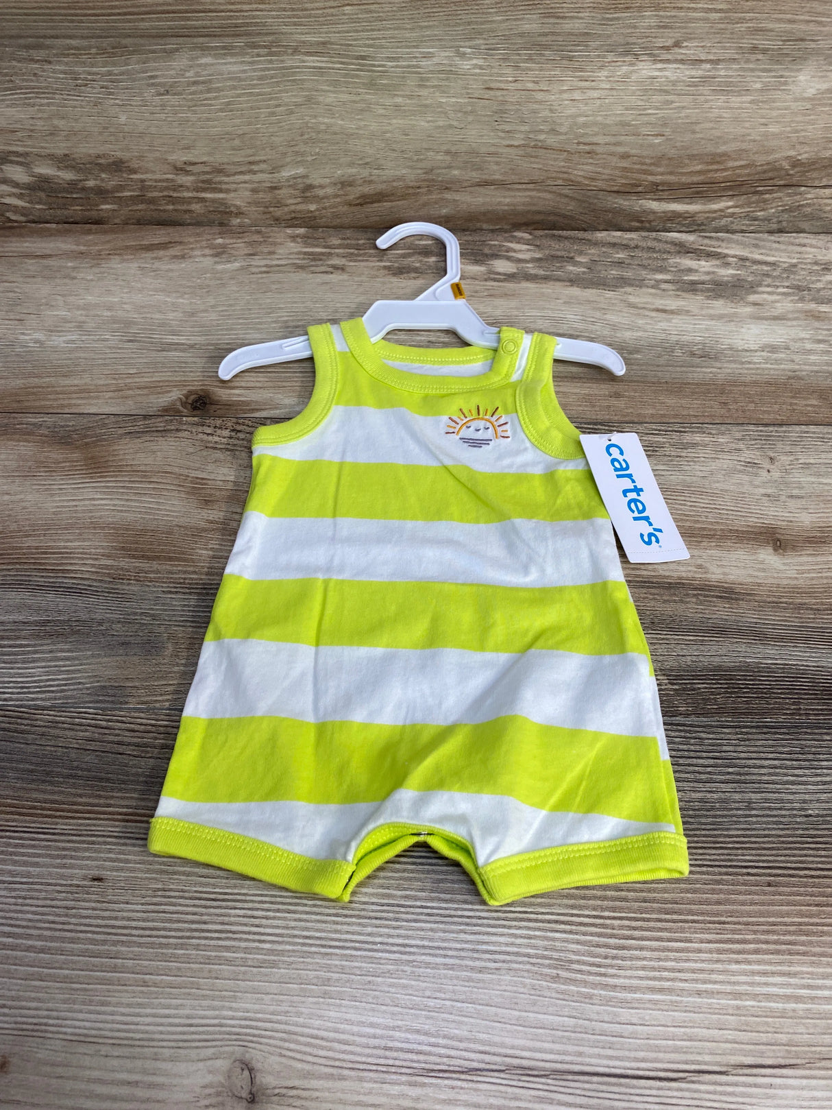 NEW Carter's Striped Short Romper Green sz Newborn - Me n Mommy To Be