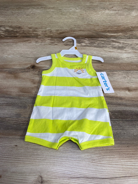 NEW Carter's Striped Short Romper Green sz Newborn - Me n Mommy To Be
