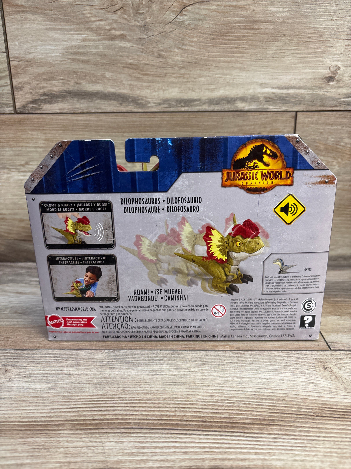 NEW Mattel Jurassic World Uncaged Rowdy Roars Dilophosaurus